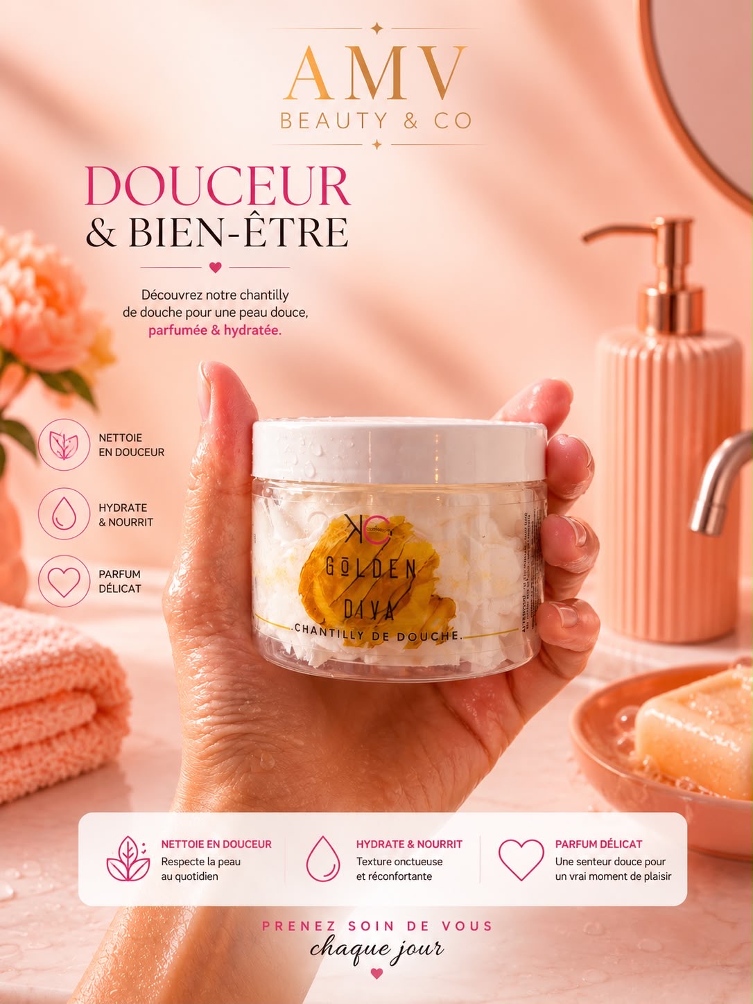 Chantilly de douche