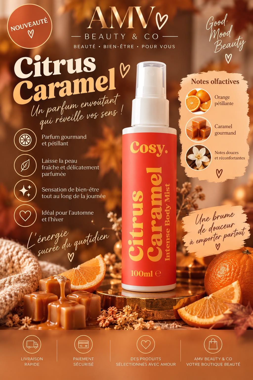 Brume cosy Citrus caramel 🍊🧡