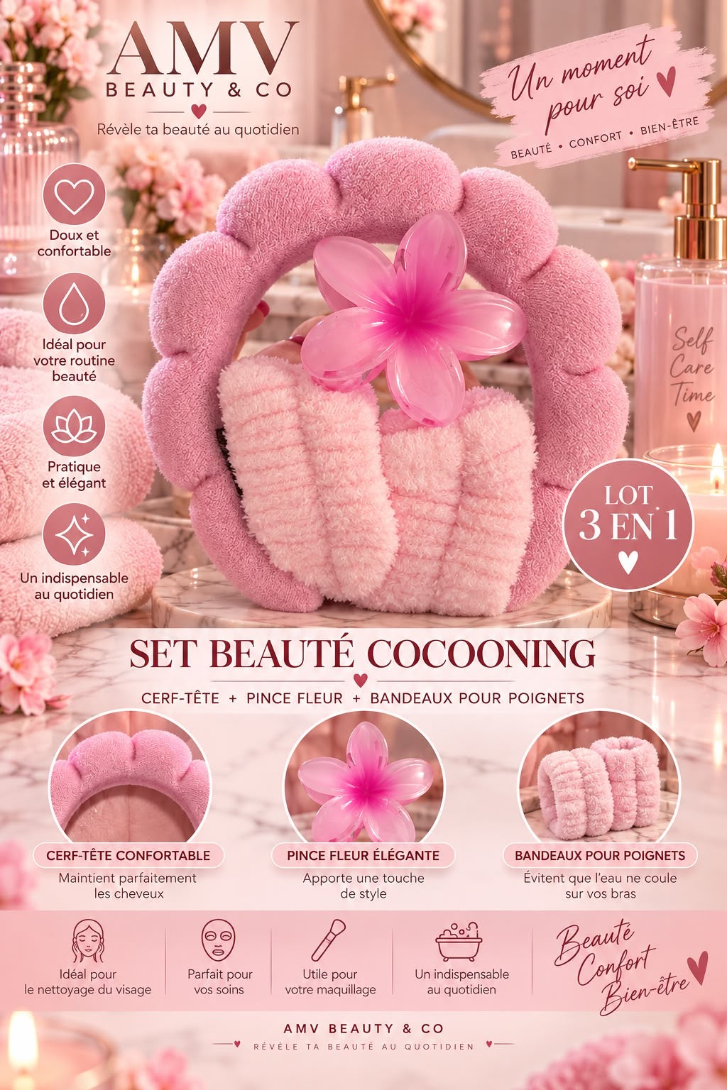 Kit accessoire rose clair 💗