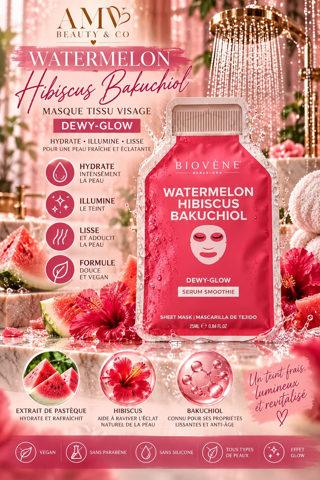 Masque visage à la pastèque Dewy -Glow 🍉