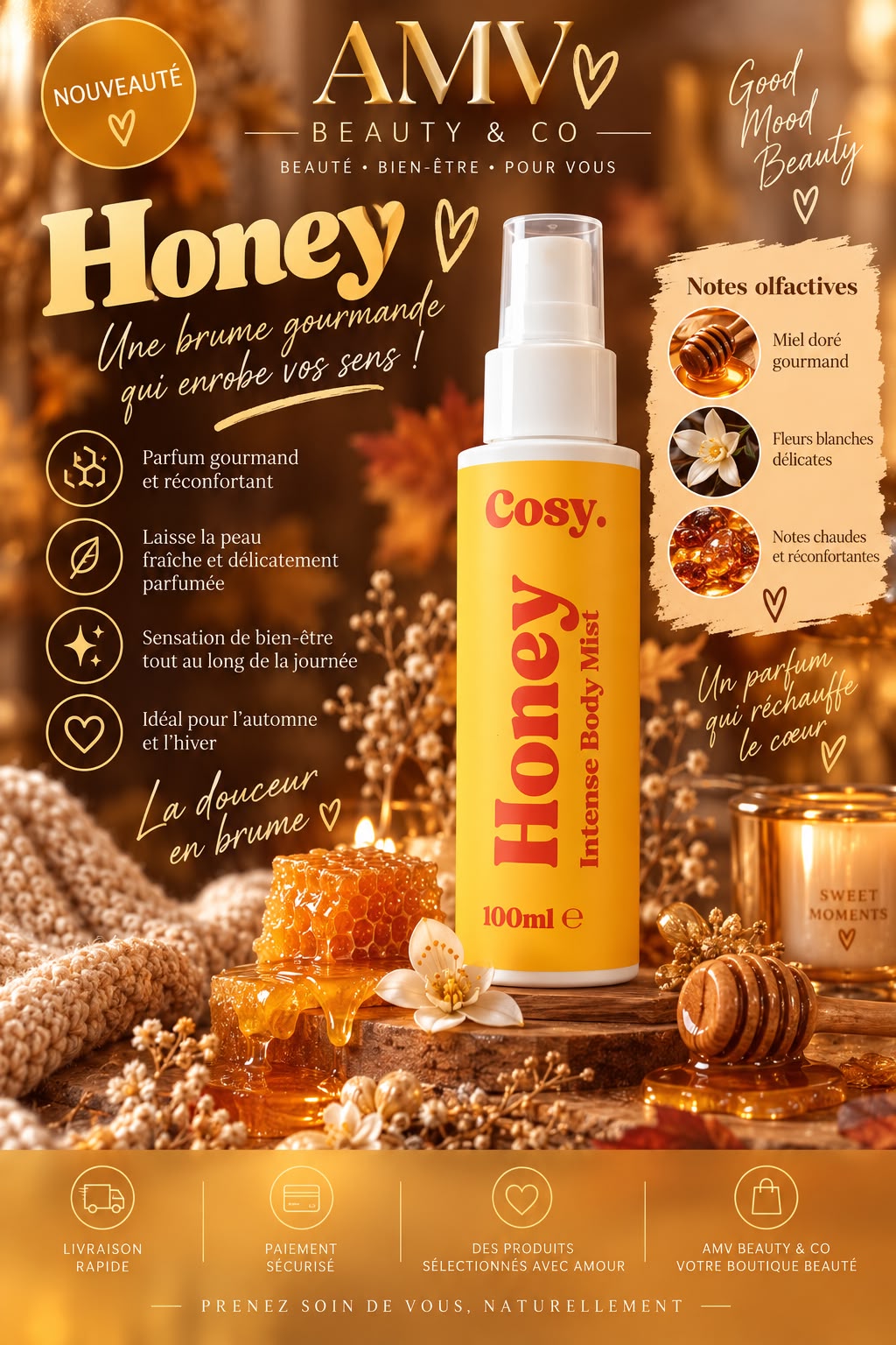 Brume cosy Honey 🍯✨💛