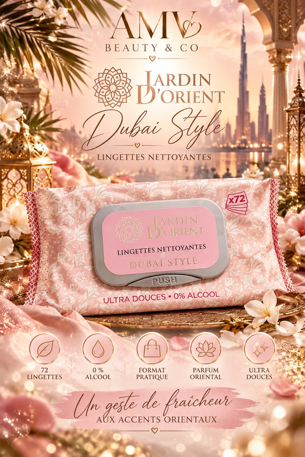Lingette Nettoyante Dubaï Style Jardin d’Orient 🌸