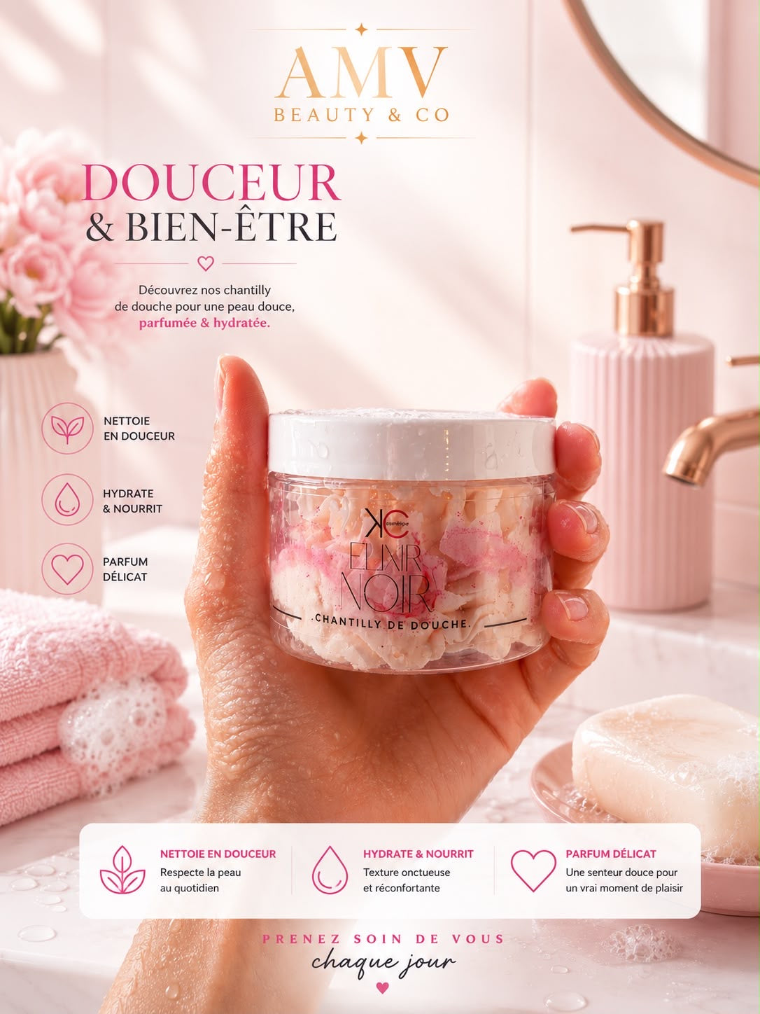 Chantilly de douche