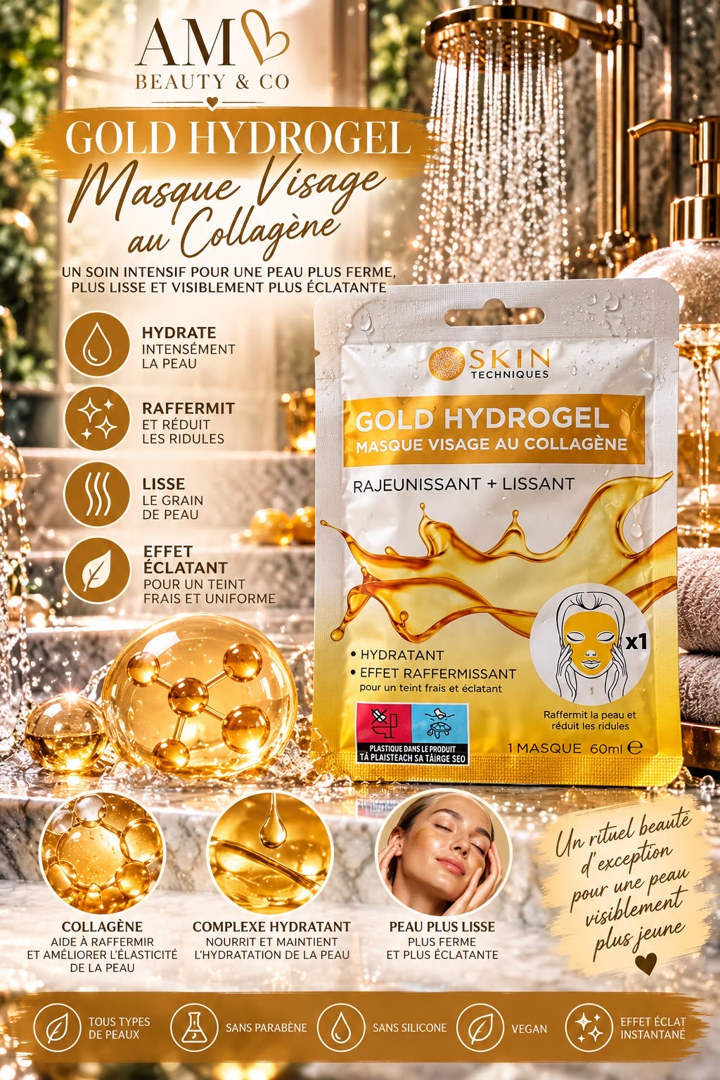 Masque visage au collagène rajeunissant + lissant 💛