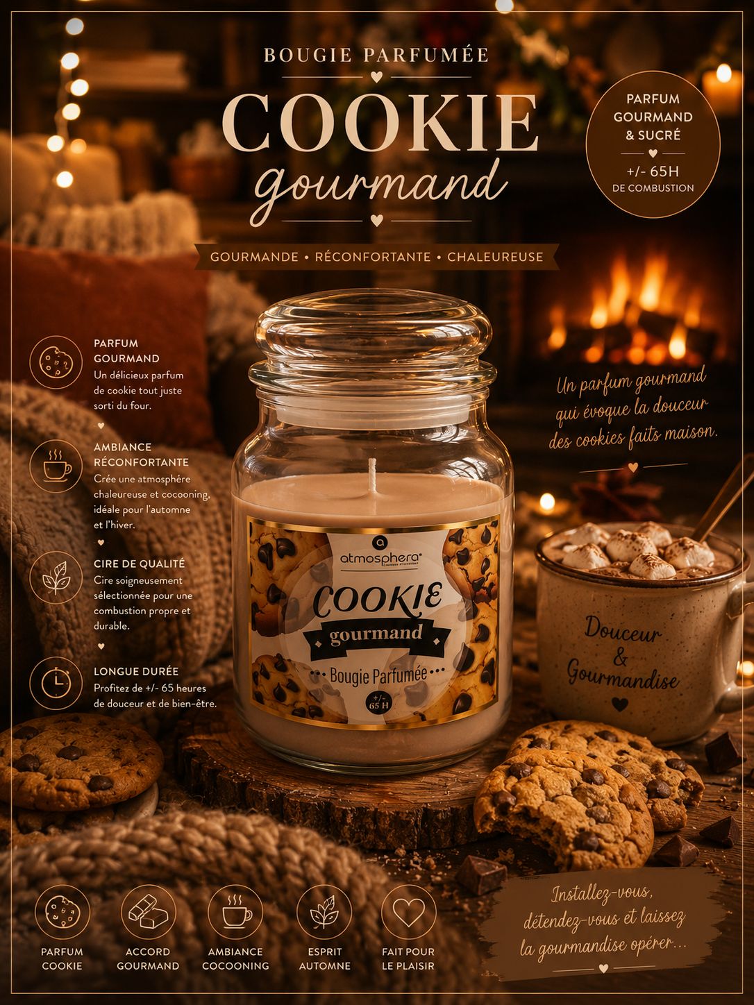 Bougie parfumée Cookies Gourmand 🍪