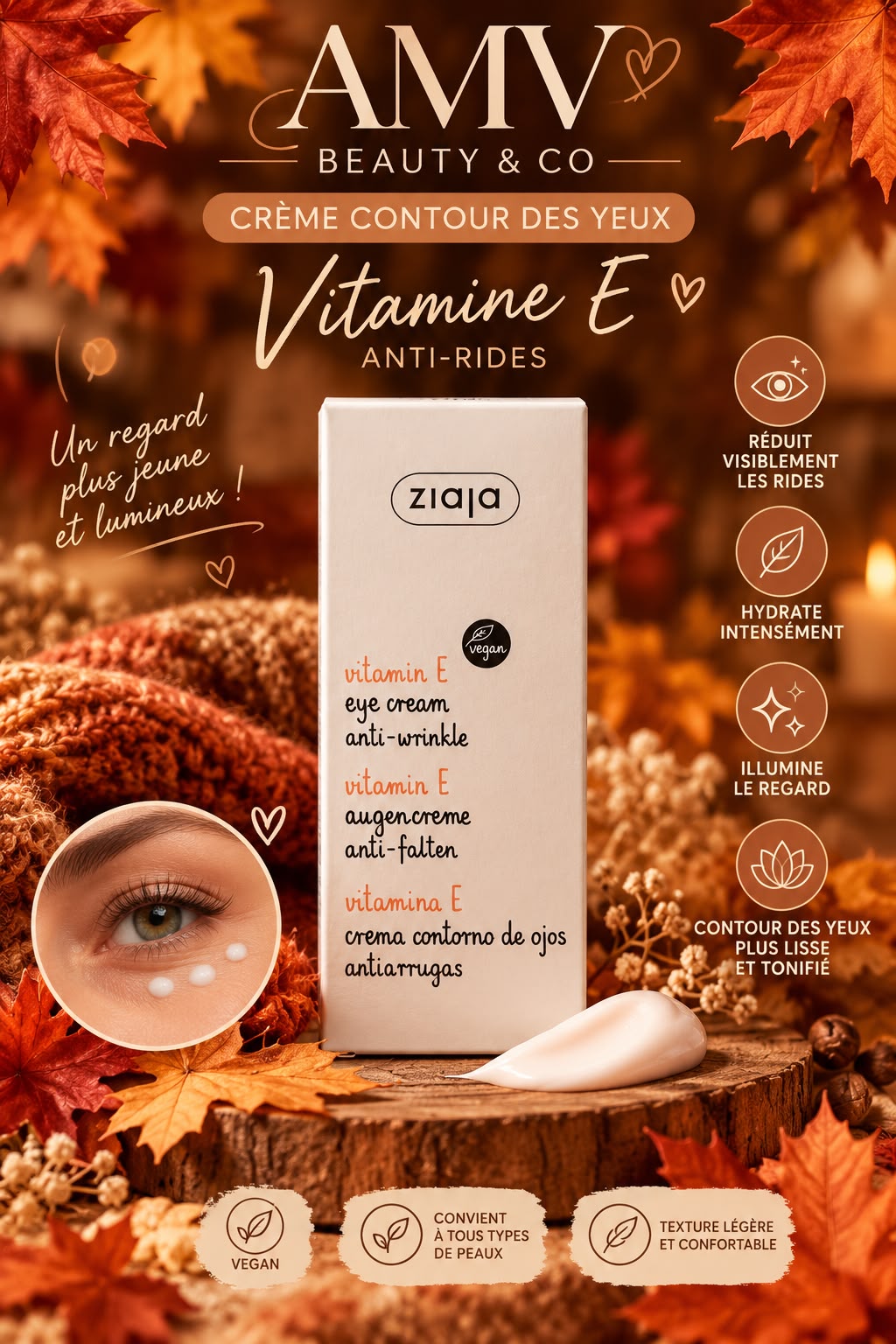 Crème contour des yeux vitamine E 🧡