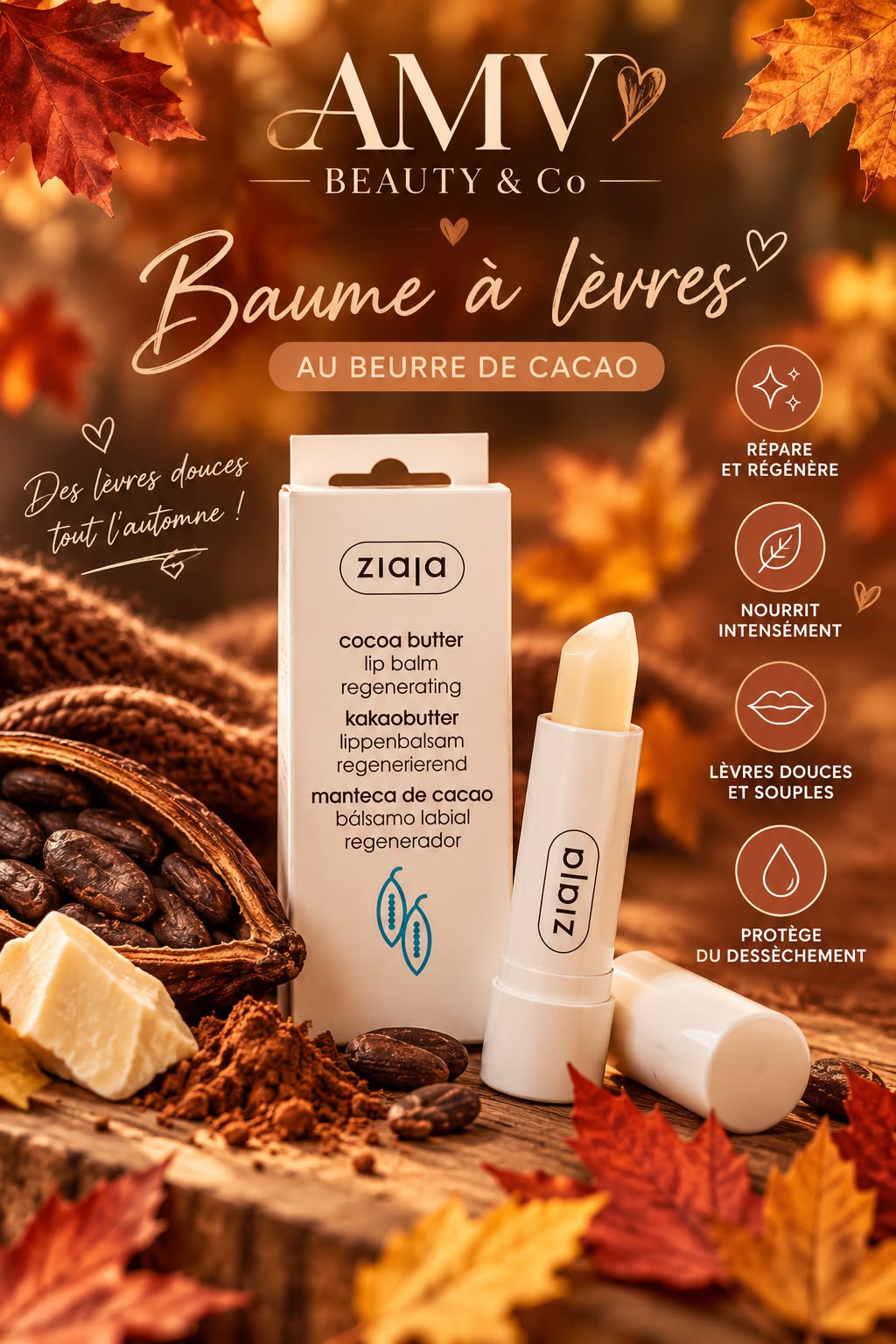 Baume à lèvre cacao 👄