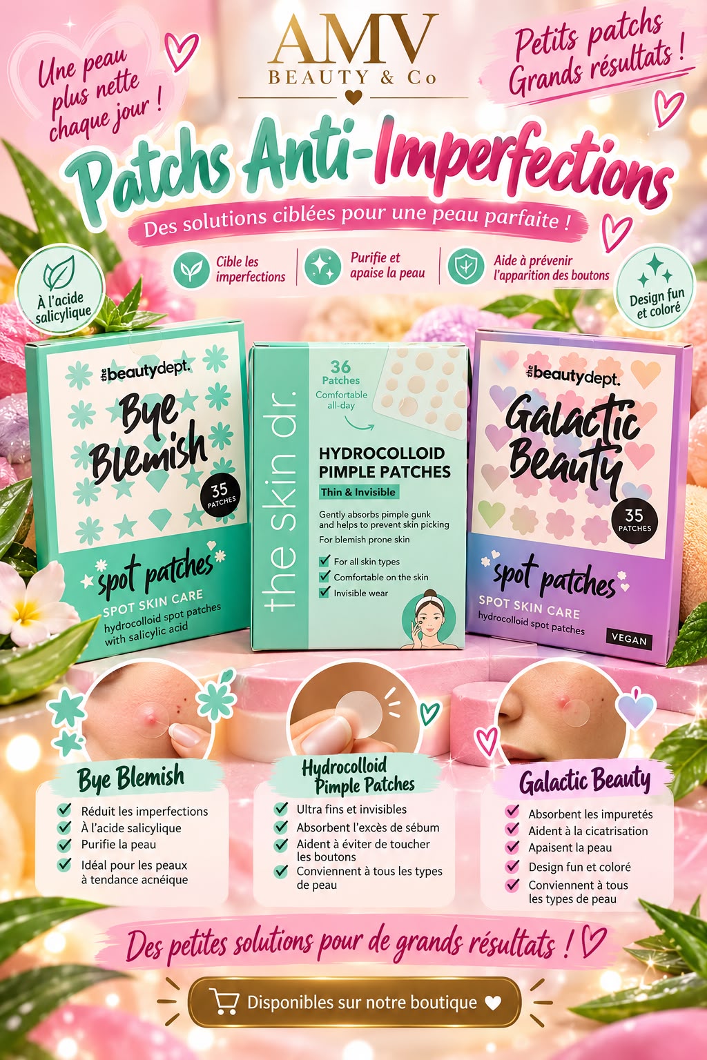 Patch anti imperfections bouton  💜💚