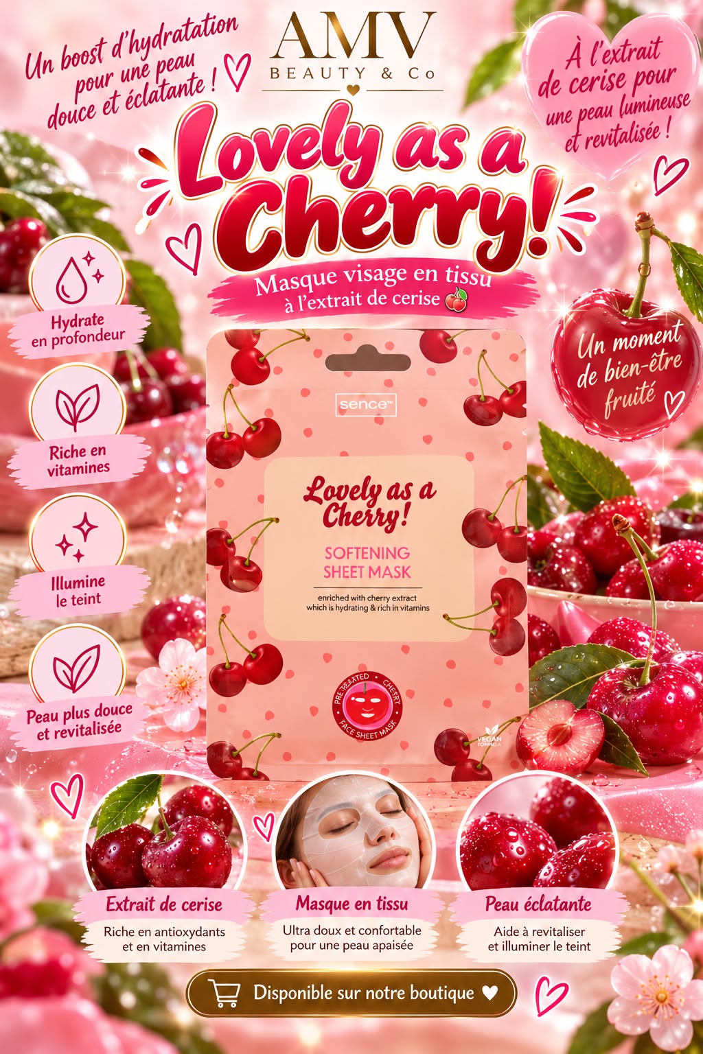 Masque visage à la cerise 🍒