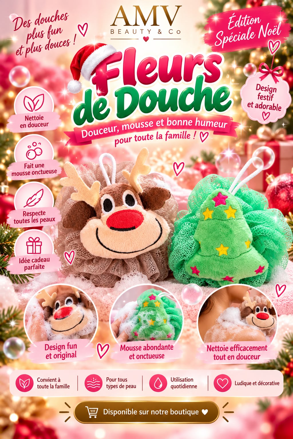 Fleur de douche Noël 🎄
