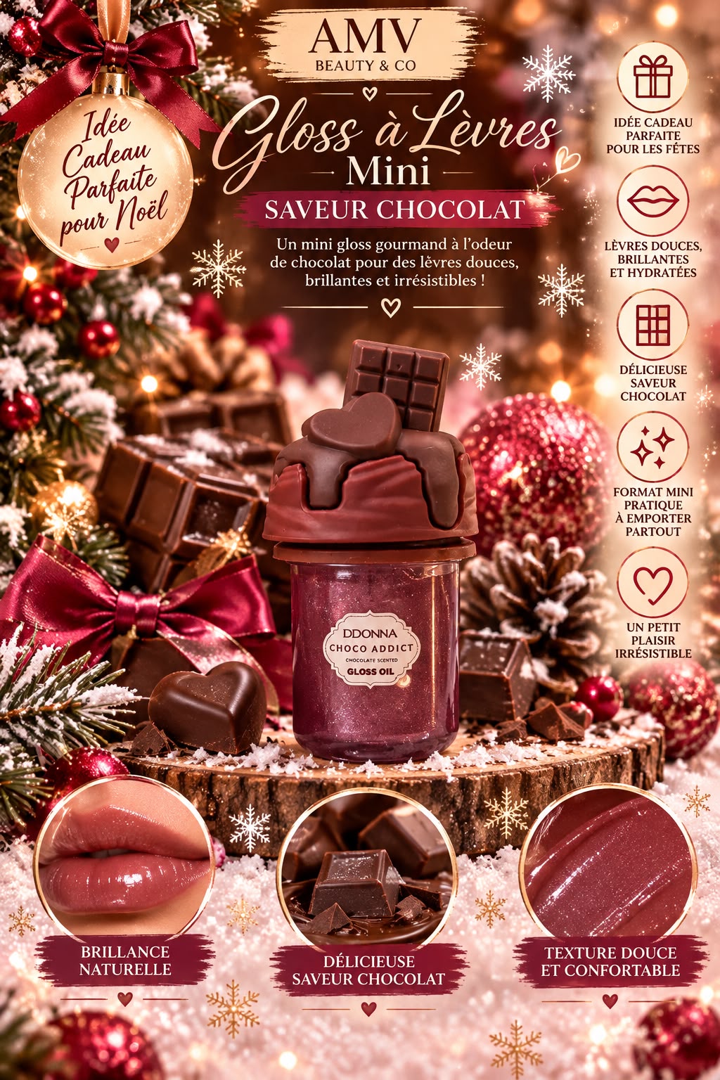 Gloss à lèvre saveur chocolat 🍫 👄