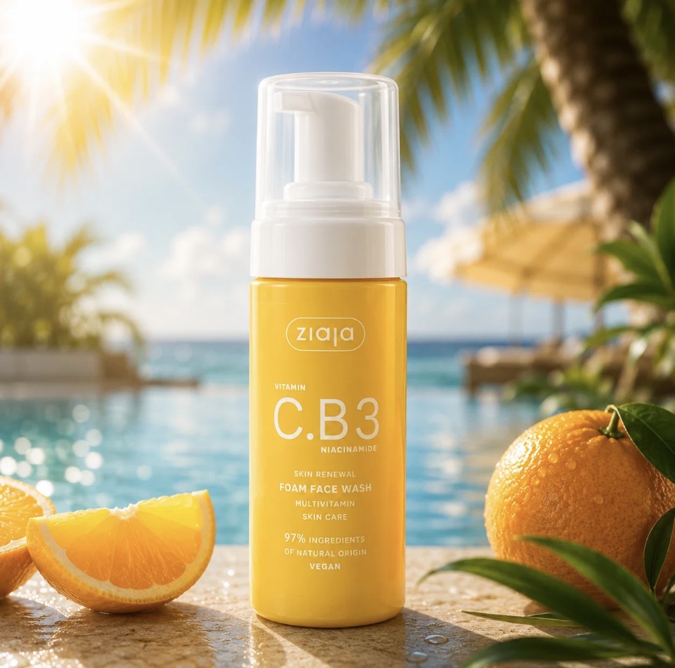 Mousse nettoyante visage vitamine C & B3 Niacinamide