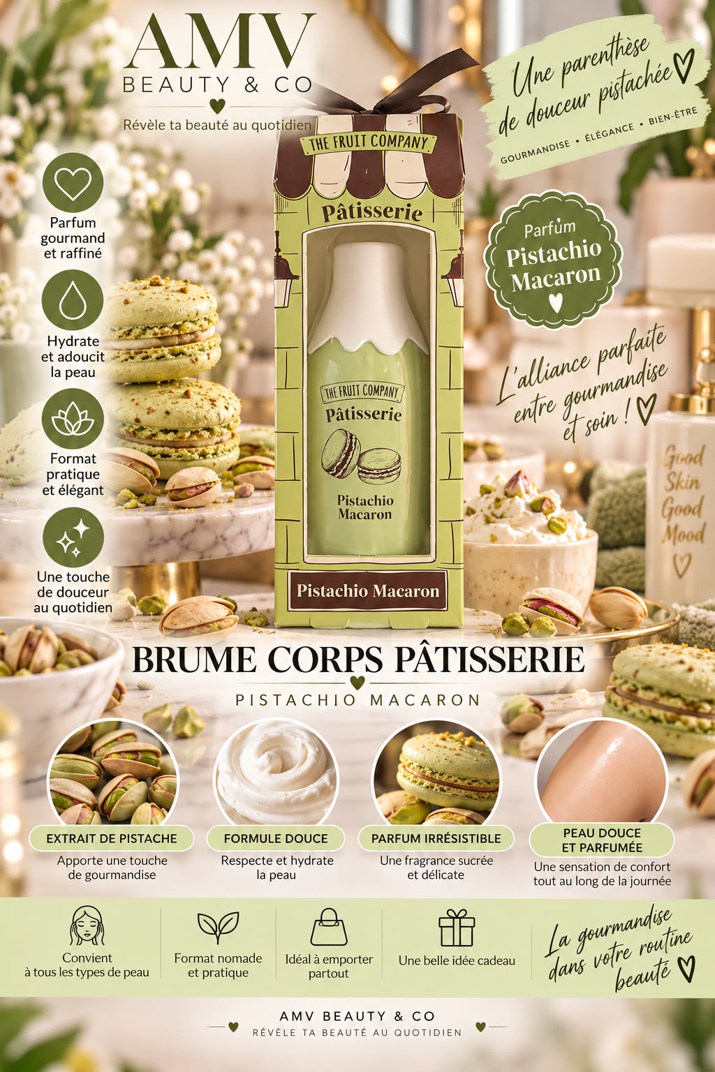 Eau de parfum pistache macaron 40 ML