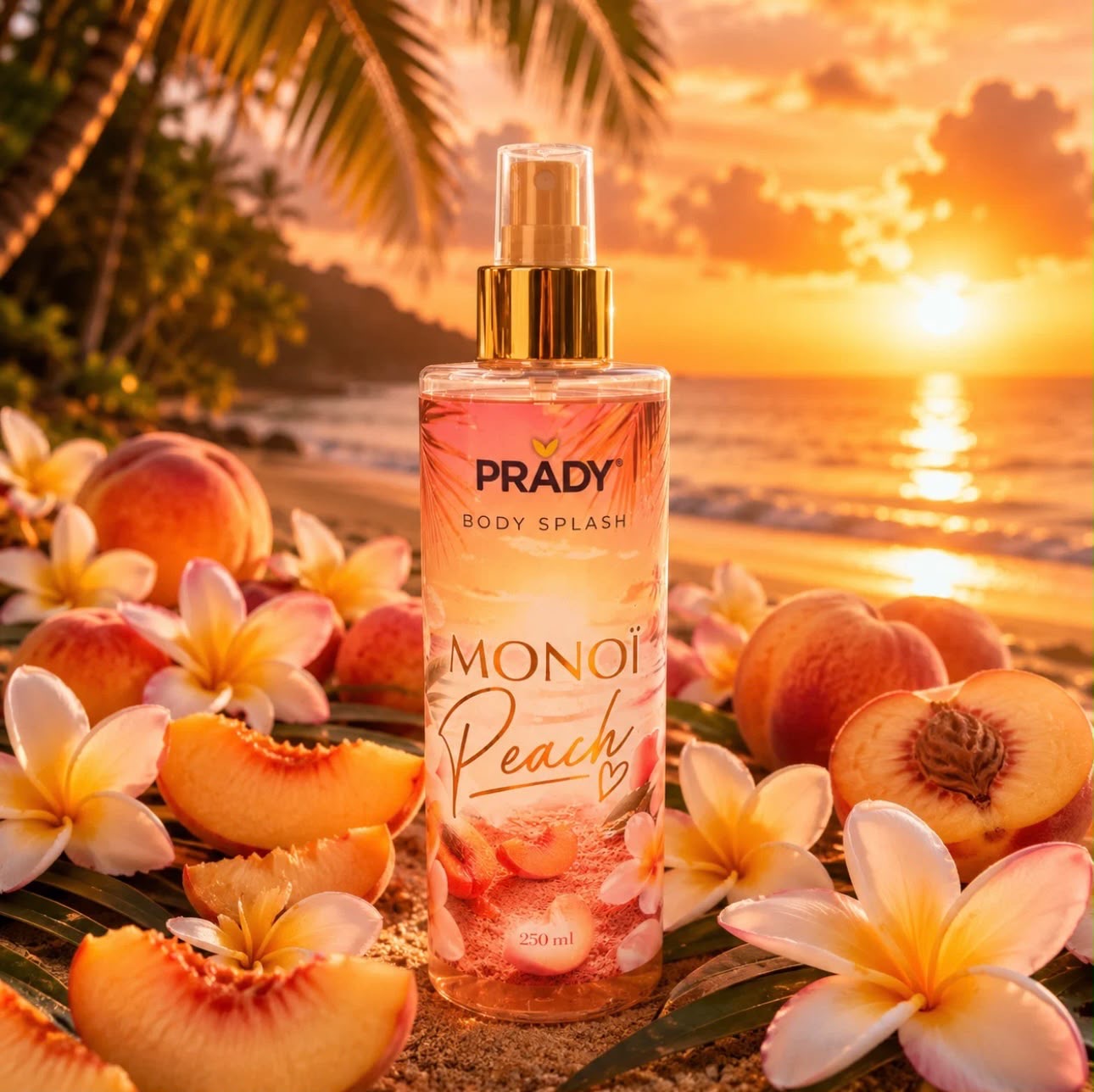 Brume corps et cheveux Monoi Peach 250 ML