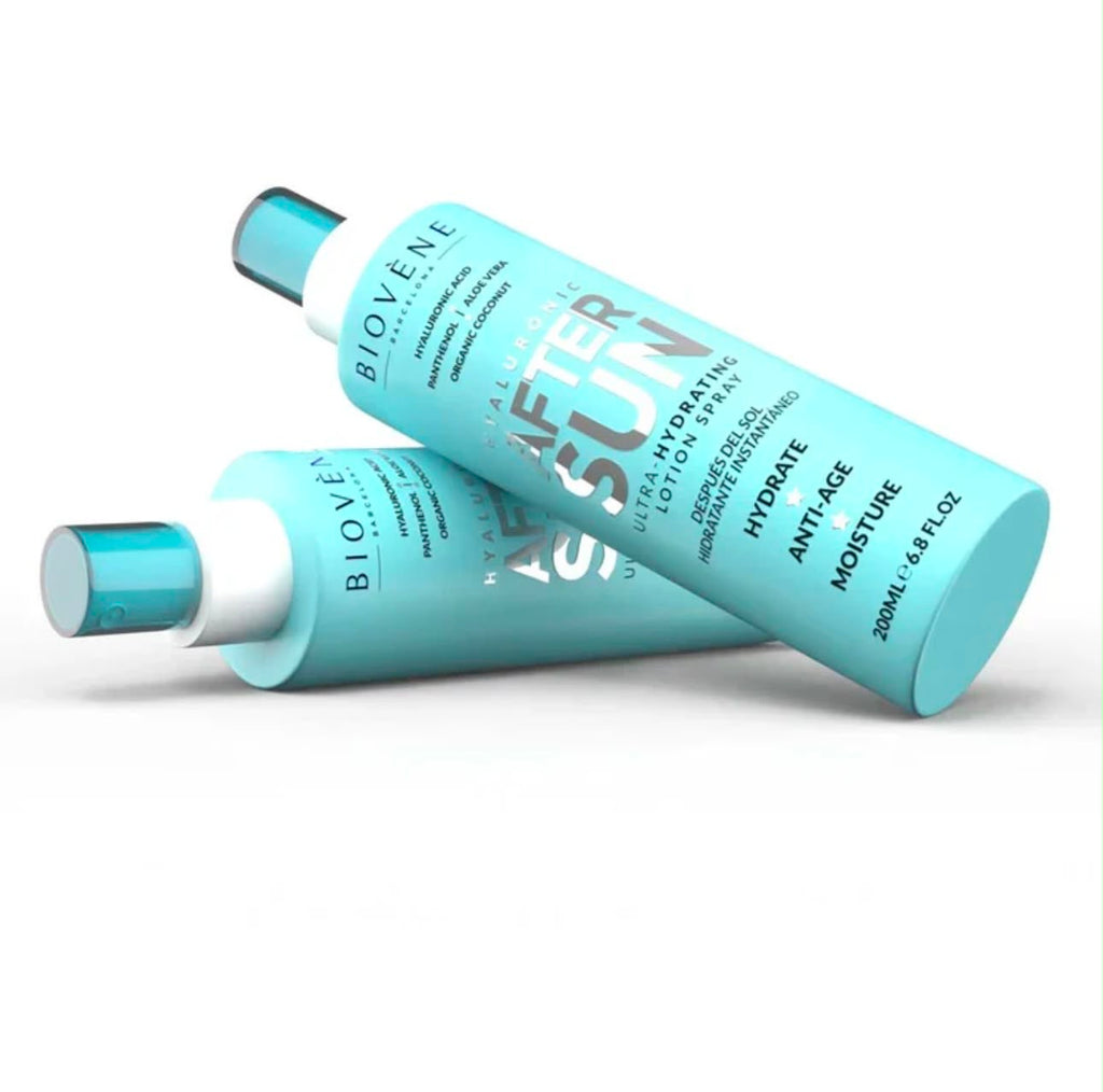 Spray après soleil ultra hydratant à l'acide hyaluronique, aloe Vera et coco