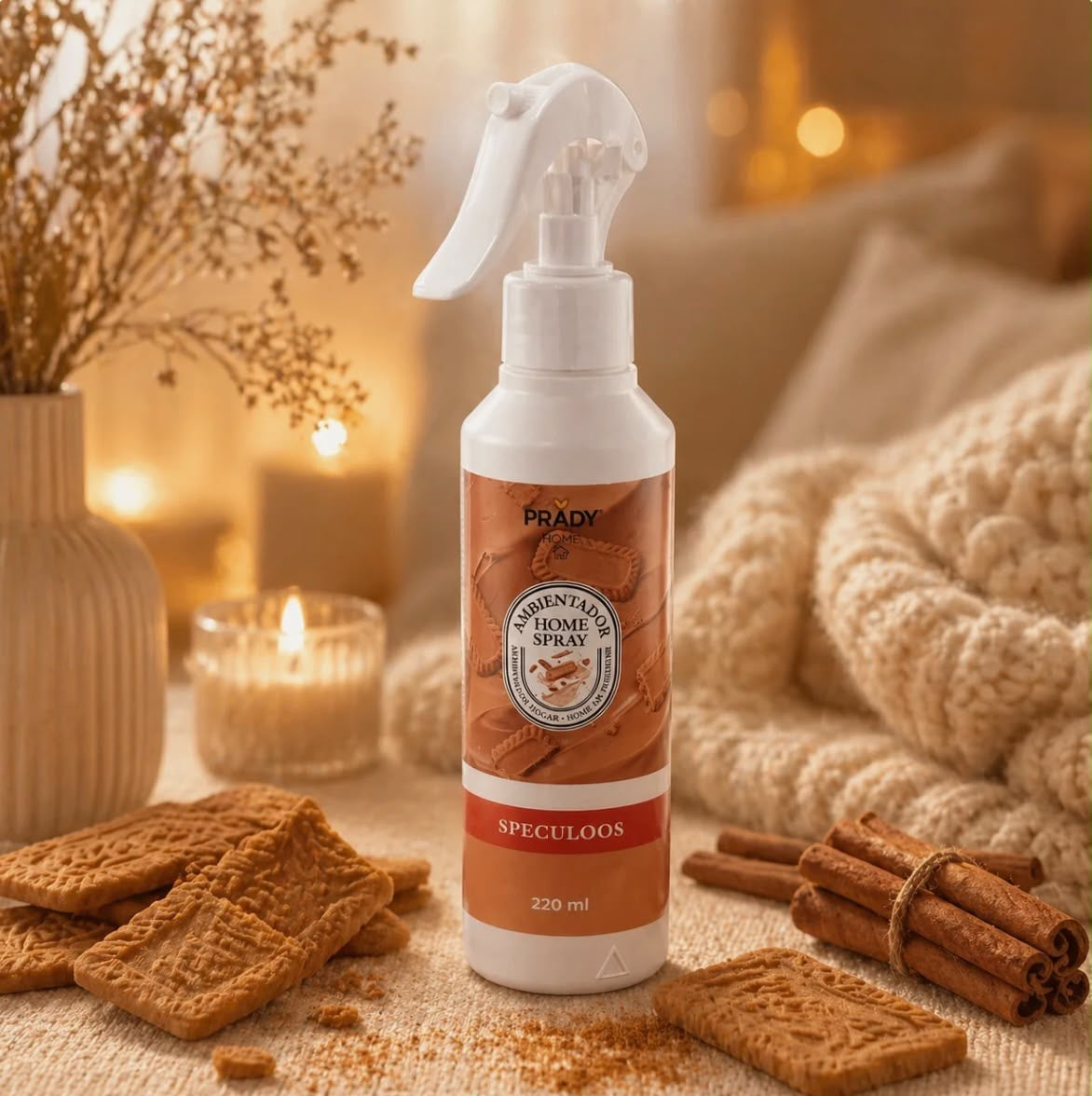 Spray d'ambiance maison et tissu spéculoos 220 ML