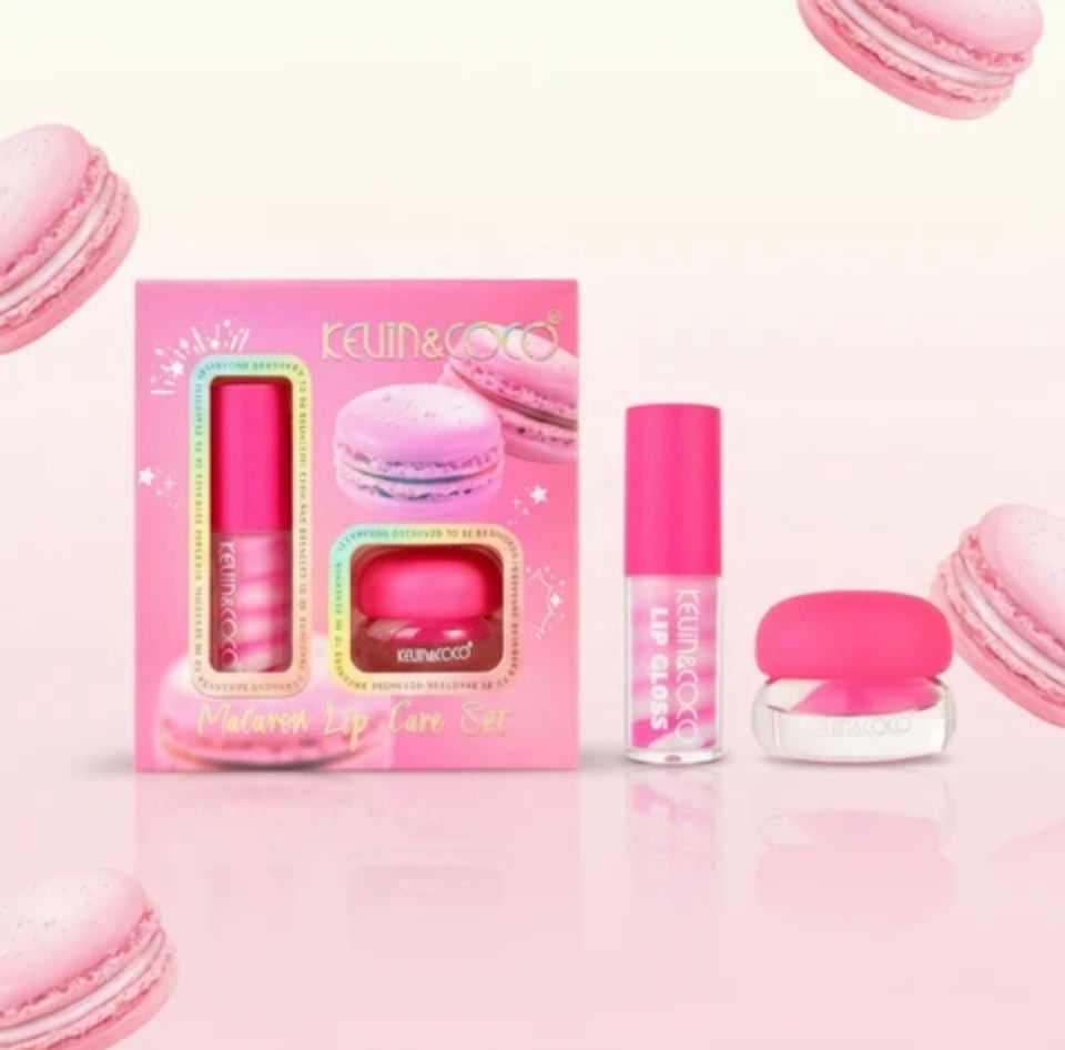 Coffret pour lèvre macaron rose